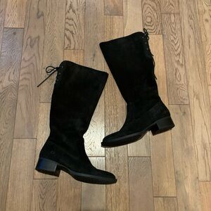 BORN Cotto Tall Suede Boots Black Size 11 Knee High